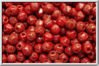 English Cut-Beads, 3,5mm, orange, coral, op., rose gold marbled, 50 Stk.