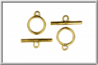 Toggle-Verschluss "Simple Ring", 15x12mm, antikmessingfb., Messing, 1 Stk.