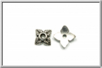 Perlenkappe "Vier Bl�tter", 1,5x7mm, antiksilberfb., Tibetsilber, 10 Stk.