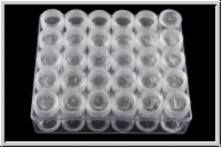 Aufbewahrungsbox mit 30 D�schen, Kunststoff, transparent, 1 Stk.