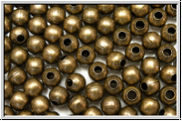 Spacer "Kugel, glatt", 4mm, antikmessingfb., Eisen, 50 Stk.