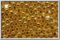 Spacer "Kugel, glatt", 3mm, goldfb., Eisen, 50 Stk.