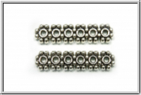 Steg "Daisy", 6-Loch, f�r Kette/Armband, 20x5mm, antiksilberfb., Tibetsilber, 1 Stk.