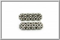 Steg "Daisy", 4-Loch, f�r Kette/Armband, 13,5x5mm, antiksilberfb., Tibetsilber, 1 Stk.