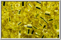 TH-11-0032, TOHO Hexagon, 11/0, yellow, trans., silver-ld., 10g