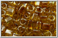 TC-03-0301Y, TOHO Cubes, 3mm, crystal, trans., hybrid, 5g