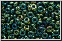 TN-11-0084, TOHO Demi Rounds, 2,2x1mm, green/brown, met., iris., 5g