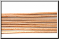 Lederband, 1,3mm, rund, nature, Ziege, L�nge 1 m