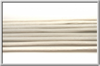 Lederband, 1,3mm, rund, white, L�nge 1 m