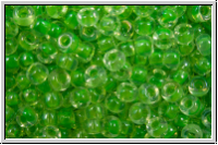 RR-11-0228, MIYUKI Rocailles, 11/0, crystal, trans., lt. green-ld., 10g