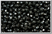 B�hm. Glasschliffperle, feuerpol., 3mm, black, op., 50 Stk.