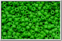 DB0754, MIYUKI Delica, 11/0, green, pea, op., matte, 5g