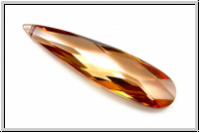 Kristallschliffperle, teardrop, 9x36mm, champagne, trans., 1 Stk.