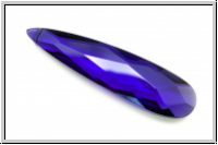 Kristallschliffperle, teardrop, 9x36mm, tanzanite, trans., 1 Stk.