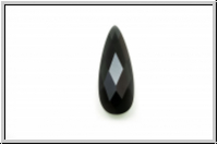 Kristallschliffperle, teardrop, 7x18mm, black, op., 1 Stk.