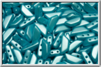TINOS� PAR PUCA�, 10x4mm, white, alabaster, aqua pastel, 25 Stk.