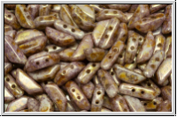 TINOS� PAR PUCA�, 10x4mm, white, op., violet senegal, 25 Stk.