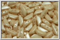 TINOS� PAR PUCA�, 10x4mm, white, op., champagne luster, 25 Stk.