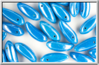 Big Bananas, 6x17mm, blue, op., luster, 10 Stk.