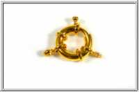Federringverschluss, 17x6mm, goldfb., Messing, 1 Stk.