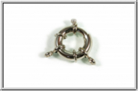 Federringverschluss, 17x6mm, antiksilberfb., Messing, 1 Stk.