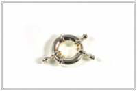 Federringverschluss, 15x5mm, silberfb., Messing, 1 Stk.