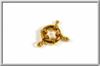 Federringverschluss, 13x5mm, goldfb., Messing, 1 Stk.