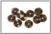 Spacer "gewellte Scheibe", 1,4x10mm, antikkupferfb., Tibetsilber, 10 Stk.