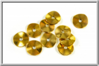Spacer "gewellte Scheibe", 1,4x10mm, goldfb., Tibetsilber, 10 Stk.