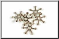 Spacer "Snowflake", 2x15mm, silberfb., Tibetsilber, 5 Stk.