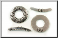 Toggle-Verschluss "Ring", 25mm, antiksilberfb., Metall, 1 Stk.