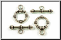 Toggle-Verschluss "Am Hafen", 21x16mm, antiksilberfb., Metall, 1 Stk.