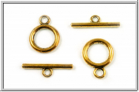 Toggle-Verschluss "Simple Ring", 19x14mm, goldfb., Metall, 1 Stk.