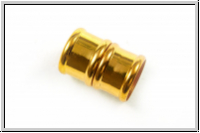 Magnetverschluss "Bamboo", 20x13mm, goldfb., Messing, 1 Stk.