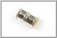 Magnetverschluss "Bamboo", 20x13mm, silberfb., Messing, 1 Stk.