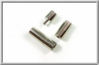 Steckverschluss "Simple", 19x6mm, antiksilberfb., Messing, 1 Stk.