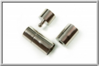 Steckverschluss "Simple", 20x9mm, antiksilberfb., Messing, 1 Stk.