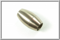 Magnetverschluss "Olive", 18x10mm, antiksilberfb., matt, Edelstahl, 1 Stk.