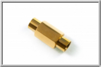 Magnetverschluss "6-Eck", 20x8mm, goldfb., Edelstahl, 1 Stk.