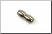 Magnetverschluss "Peanut", 15x7mm, Edelstahl, matt, 1 Stk.