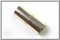 Magnetverschluss "Zylinder", 28,5x11mm, silberfb., Messing, 1 Stk.