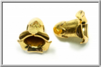 Perlenkappe (-cone) "Campanula", 20x21mm, goldfb., Messing, 1 Stk.