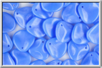 Rose Petals, 14x13mm, blue, silk, op., 10 Stk.