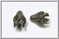 Perlenkappe (-cone) "Oriental Heart", 21x14mm, antiksilberfb., Metall, 1 Stk.