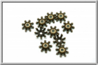 Perlenkappe "Osteospermum", 2,5x9mm, antikmessingfb., Metall, 10 Stk.