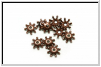 Perlenkappe "Osteospermum", 2,5x9mm, antikkupferfb., Metall, 10 Stk.
