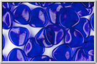 Rose Petals, 14x13mm, cobalt, trans., 10 Stk.