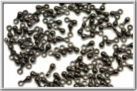 Anh�nger "Little Drop", 6,5x3mm, hematitefb., Metall, 25 Stk.