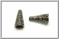Perlenkappe (-cone) "Wild Nature", 20x10mm, hematitefb., Messing, 1 Stk.