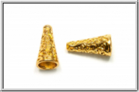 Perlenkappe (-cone) "Wild Nature", 20x10mm, goldfb., Messing, 1 Stk.